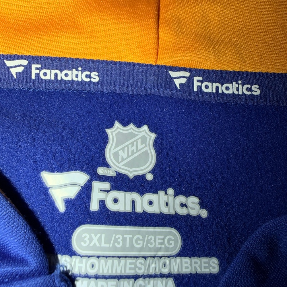 Fanatics Blue and Orange NHL Jersey